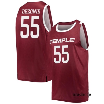 Men's Shane Dezonie Temple Owls Replica Cherry Basketball Jersey
