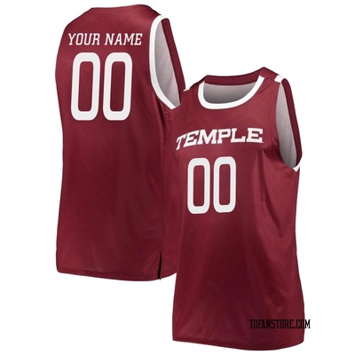 Women's Custom Temple Owls Replica Cherry Basketball Jersey